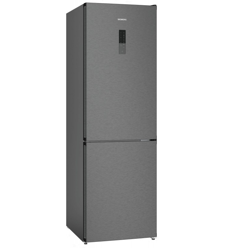 Siemens iQ300 KG36NXXDF frigorifero con congelatore Libera installazione 321 L D Nero, Acciaio inossidabile