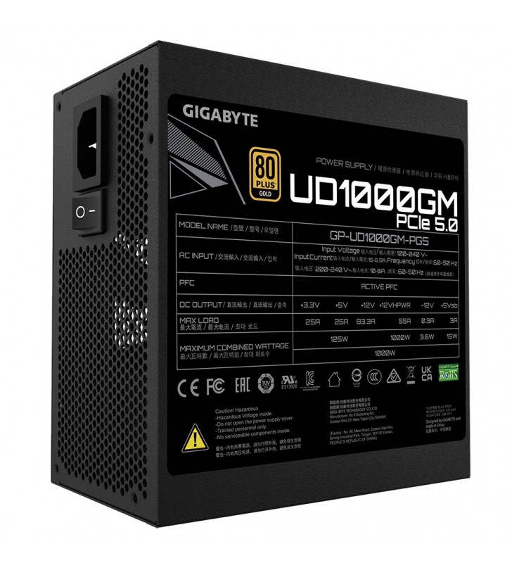 Gigabyte UD1000GM PG5 alimentatore per computer 1000 W 20+4 pin ATX ATX Nero
