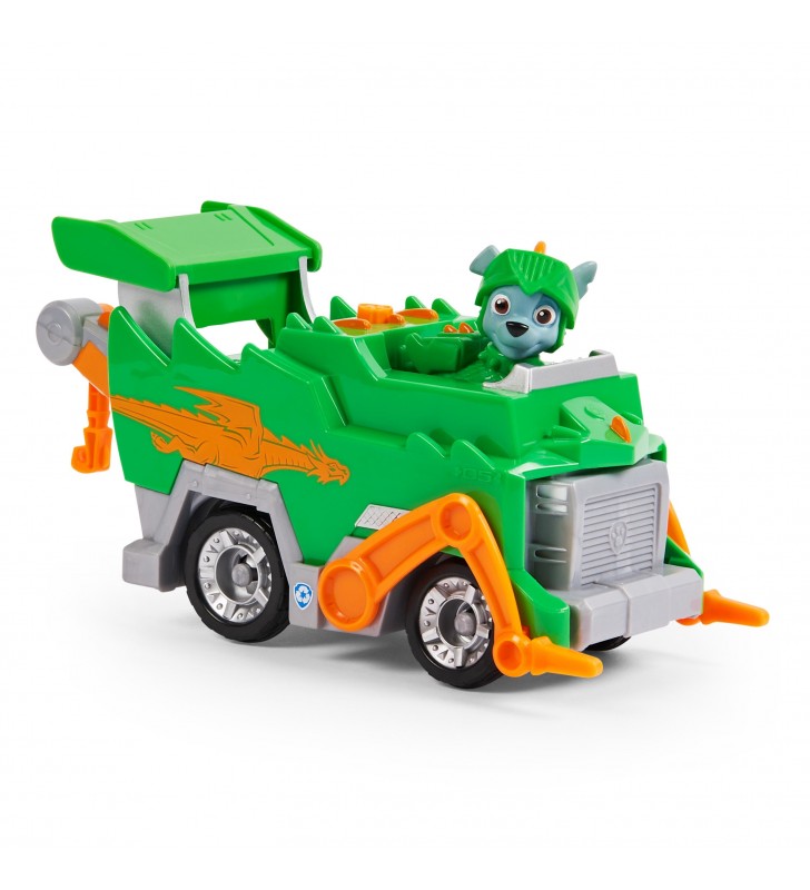 PAW Patrol Macchinina trasformabile con action figure da collezione di Chase Rescue Knights, giocattoli per bambini dai 3 anni