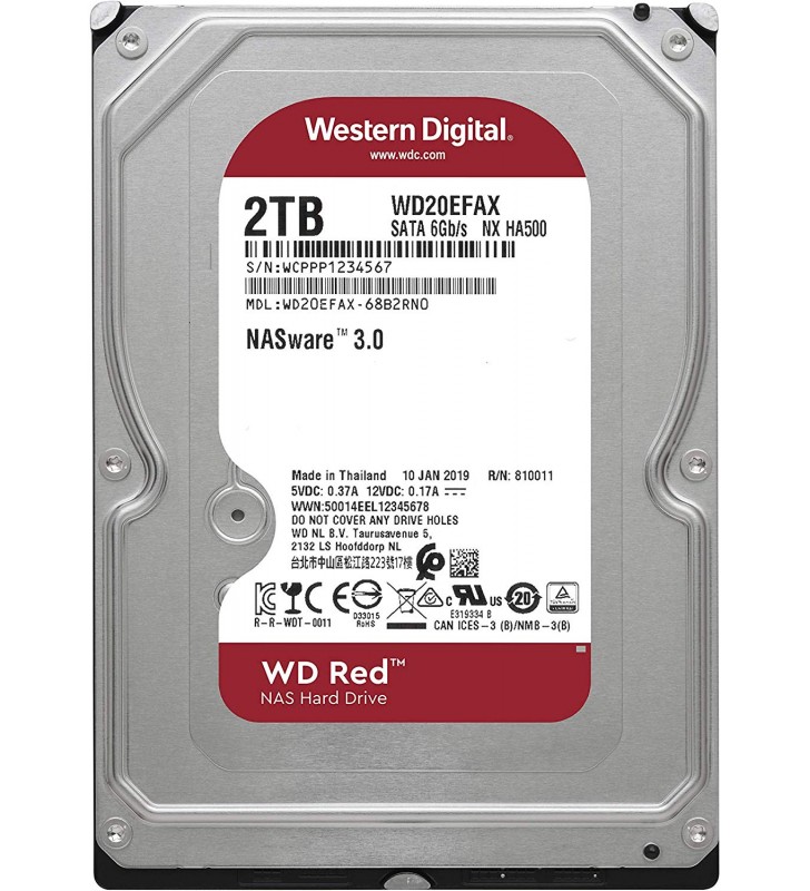2TB RED 256MB/3.5IN SATA 6GB/S INTELLIPOWERRPM