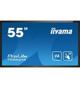 iiyama T5562AS-B1 visualizzatore di messaggi Pannello piatto interattivo 138,7 cm (54.6") VA 500 cd/m² 4K Ultra HD Nero Touch