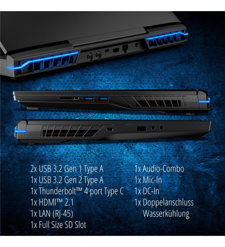 ERAZER Beast X40 i9-13900HX Computer portatile 43,2 cm (17") Quad HD+ Intel® Core™ i9 32 GB DDR5-SDRAM 1000 GB SSD NVIDIA