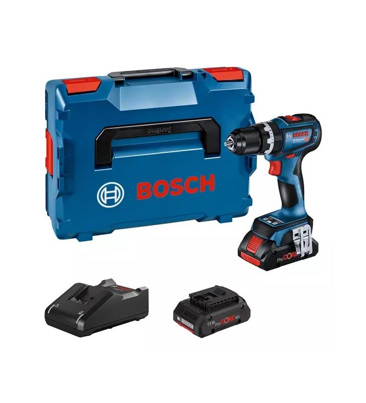 Bosch GSB 18V-90 C 2100 Giri/min 1,2 kg Nero, Blu, Rosso