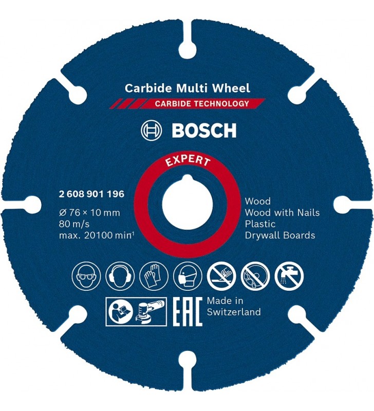 Bosch 2 608 901 196 fornitura per utensili rotanti per molatura/levigatura Plastica, Legno Disco da taglio