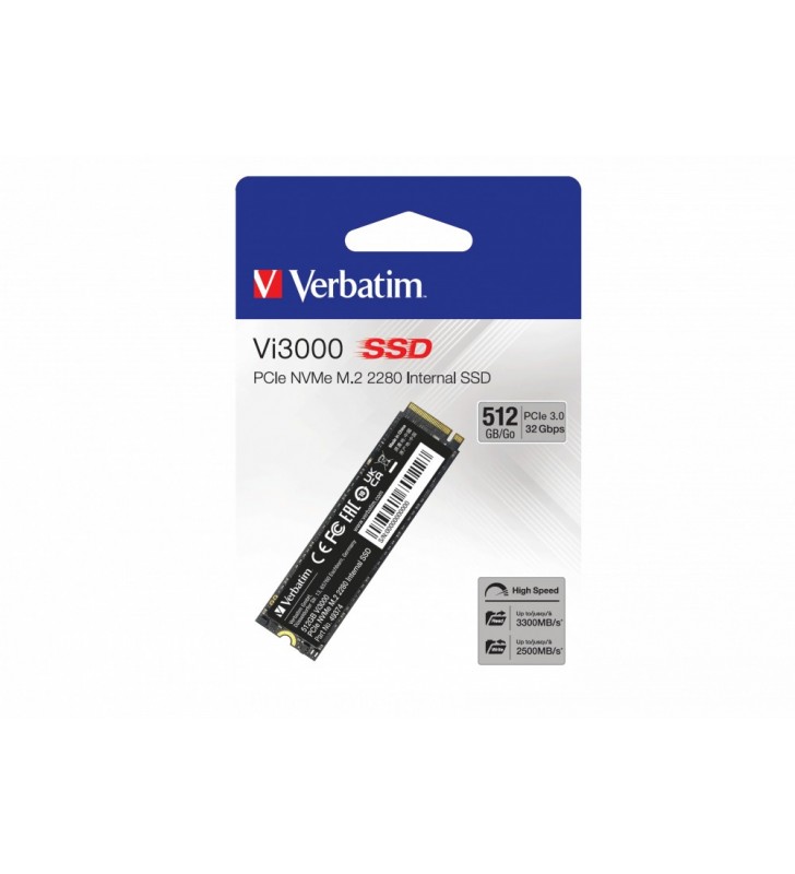 Verbatim Vi3000 PCIe NVMe M.2 SSD 512GB PCI Express 3.0