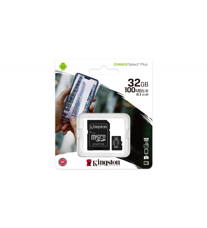 Kingston Technology Canvas Select Plus memorii flash 32 Giga Bites MicroSDHC Clasa 10 UHS-I