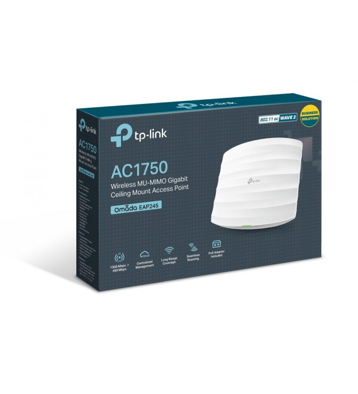 TP-LINK EAP245 puncte de acces WLAN 1300 Mbit/s Power over Ethernet (PoE) Suport Alb