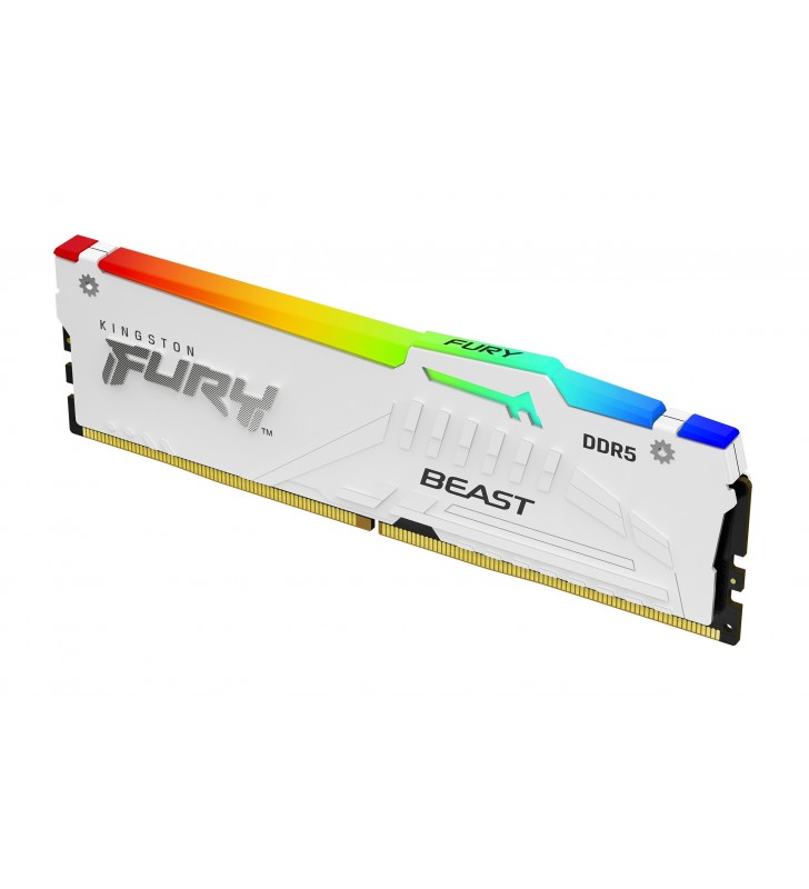 Kingston Technology FURY 64 GB 5200 MT/s DDR5 CL40 DIMM (Kit da 2 moduli) Beast White RGB XMP
