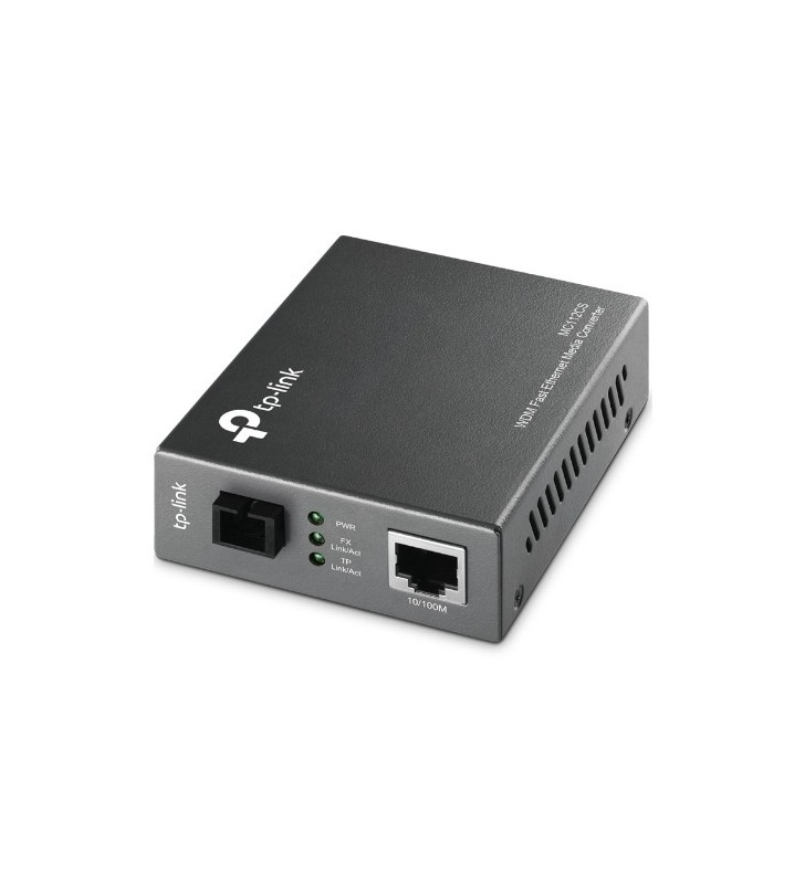 TP-LINK MC112CS convertoare media pentru rețea 100 Mbit/s Monomodală Negru