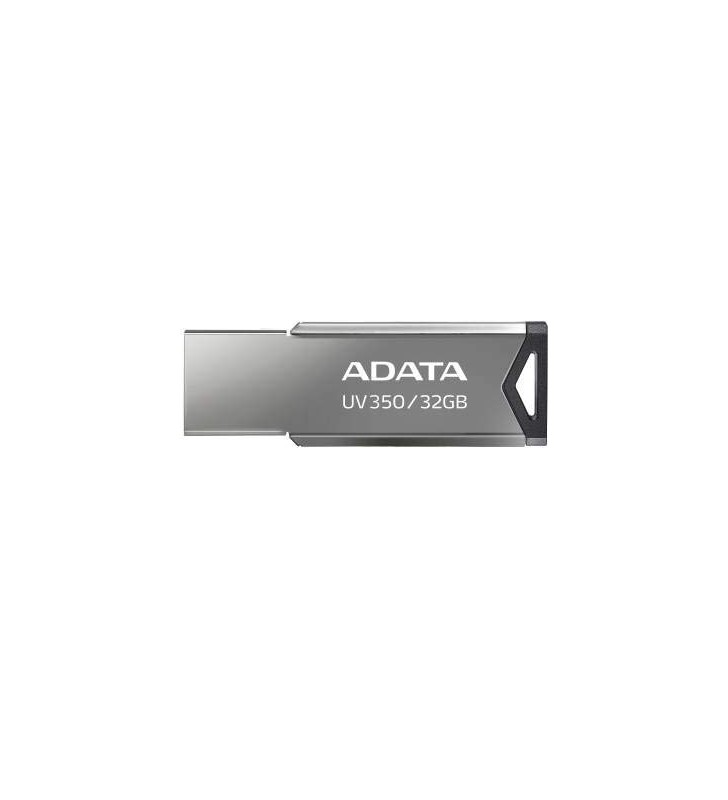 USB 3.2 Gen 1 ADATA  32GB, carcasa metalica, gaura snur, Silver "AUV350-32G-RBK"(include timbru verde 0.01 lei)