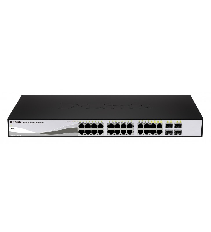 D-Link DGS-1210-24P switch-uri L2 Gigabit Ethernet (10/100/1000) Negru