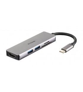 D-Link DUB-M530 stații de andocare și replicatoare de porturi pentru calculatoare portabile Prin cablu USB 3.2 Gen 1 (3.1 Gen