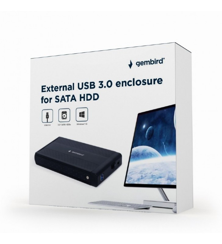 External USB 3.0 enclosure, black "EE3-U3S-3"