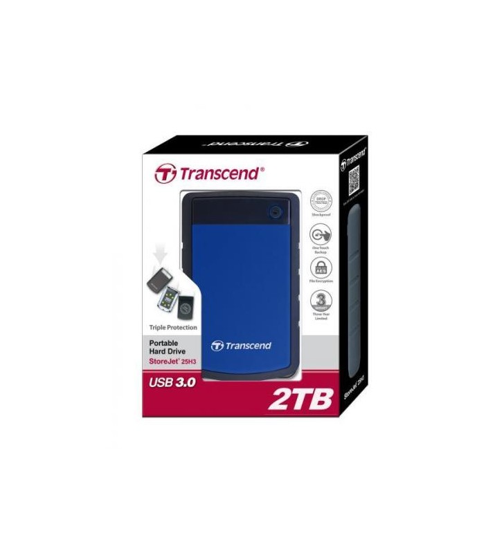 TRANSCEND SJ25H3B HDD 2TB extern 6.4cm 2.5inch USB 3.0 Navy Blue