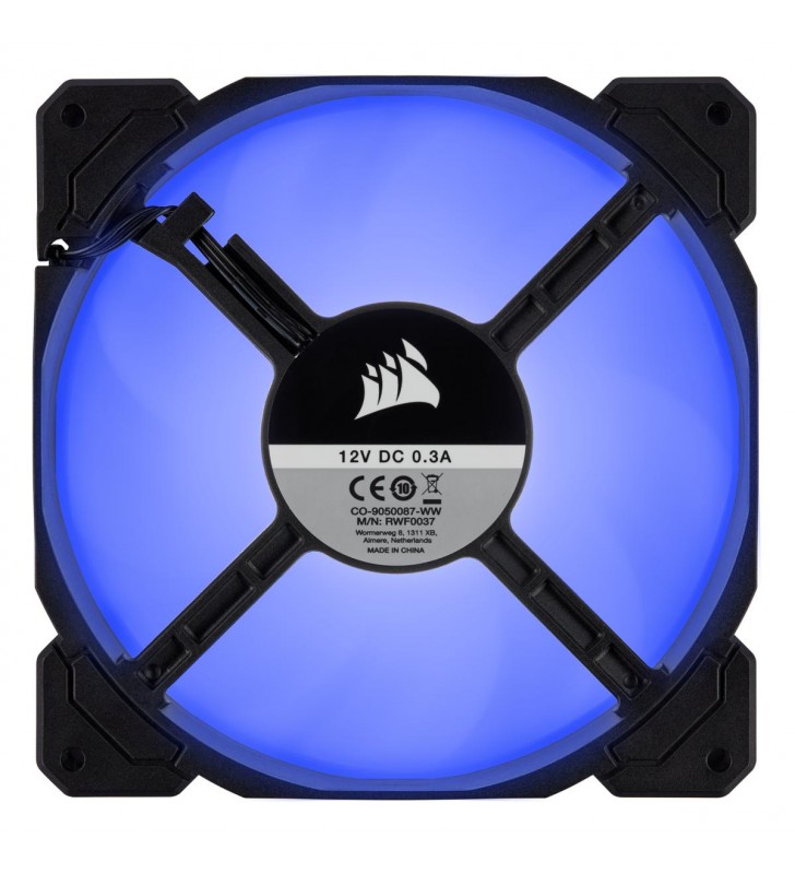Cooler carcasa Corsair AF140 LED Low Noise Cooling Fan, 1200 RPM, Single Pack - Blue "CO-9050087-WW"