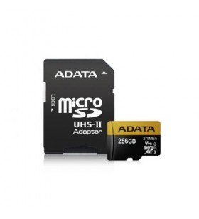 MicroSD CARD Adata 256 GB, SDXC, clasa 10, adaptor, standard UHS-II U3 &amp V90, "AUSDX256GUII3CL10-CA1"