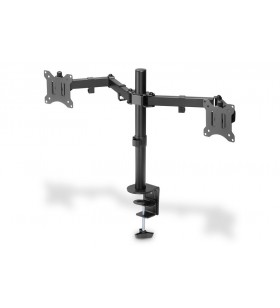 UNIVER.DUAL MONITOR CLAMP MOUNT/17-32IN 2X 8 KG (MAX.) BLACK