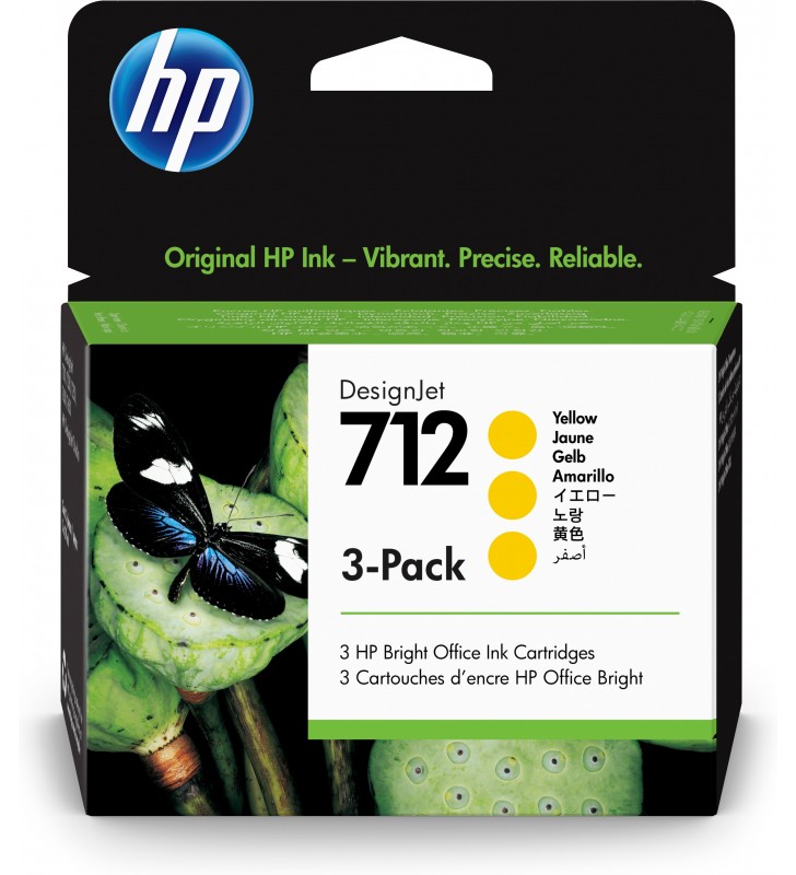 HP 712 3-PACK 29-ML YELLOW/DESIGNJET INK CARTRIDGE