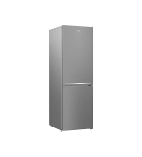 Combina frigorifca Beko, 343l net, A++, iluminare LED, rafturi din sticla, argintiu