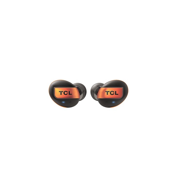 TCL In-Ear True Wireless Bluetooth Headset, Frequency of response 10-22K, Sensitivity 100 dB, Driver Size 6mm, Impedence 14 Ohm, Max power 20mW, Wireless Charging, Playtime 6.5h/33h, IPX5, Bluetooth 5.0, A2DP, AVRCP, HFP,HSP, USB-C, Color Copper Dust