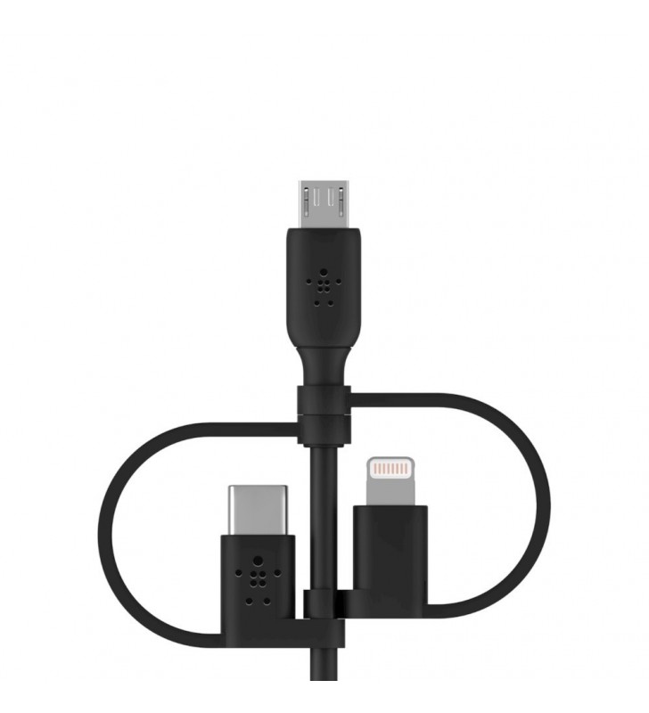 BOOST CHARGE UNIV CHARG CABLE/LIGHT/MICRO-USB/USB-C TO-A 1M BL