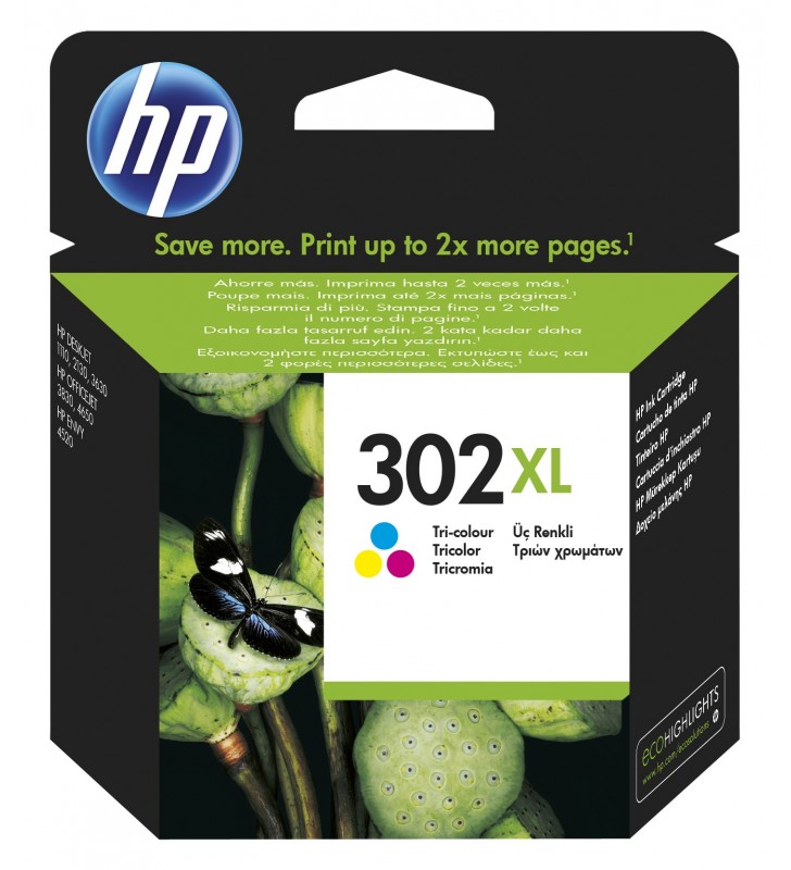 HP F6U67AE INK 302XL HIGH YIELD TRI-COL