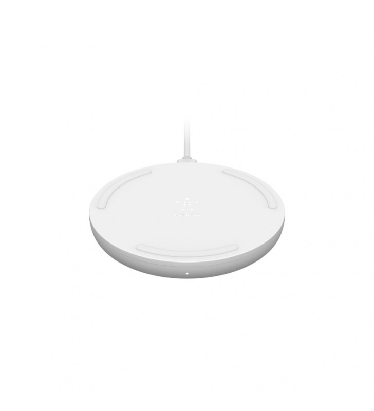 10W WIRELESS CHARGING PAD/MICROUSBCABLE W/POWER SUPP WHITE