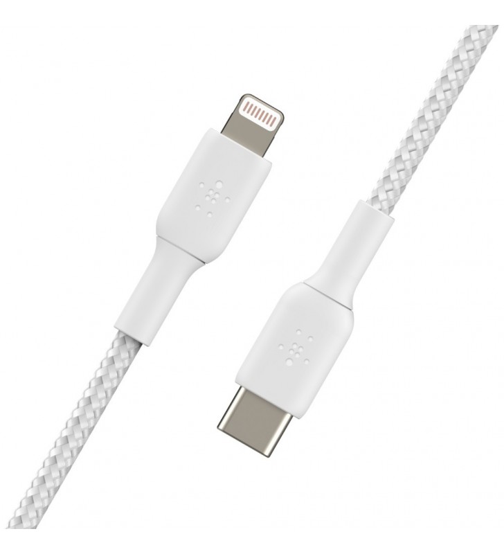 BELKIN USB-C/LIGHTNING CABLE/2M BRAIDED WHITE