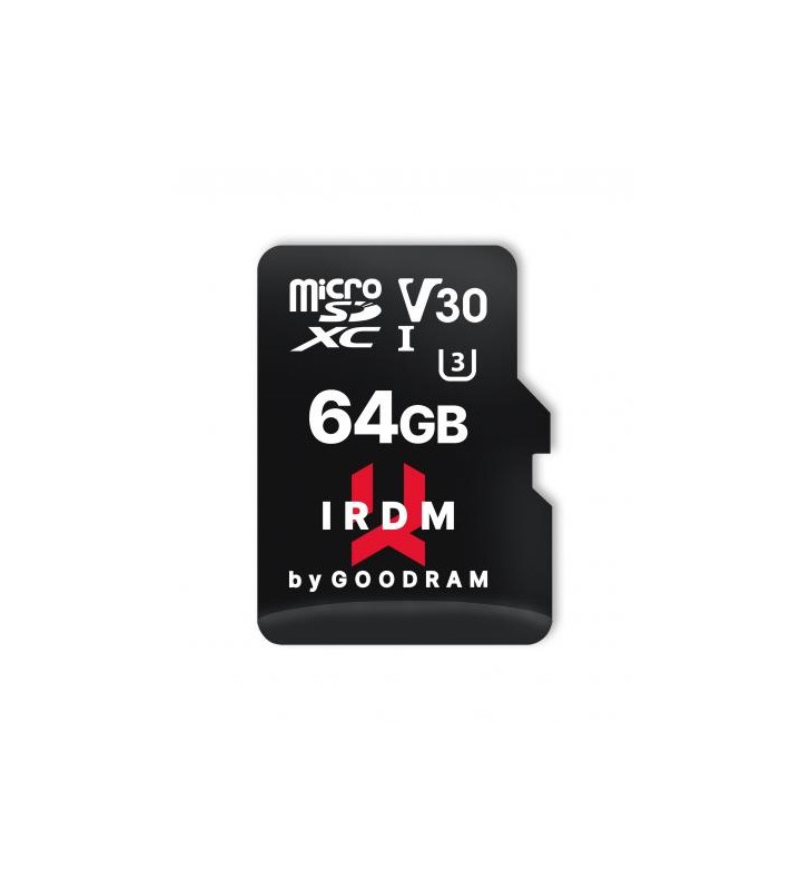 GOODRAM IR-M3AA-0640R12 GOODRAM IRDM memory card Micro SDXC 64GB UHS-I U3 V30 + adapter