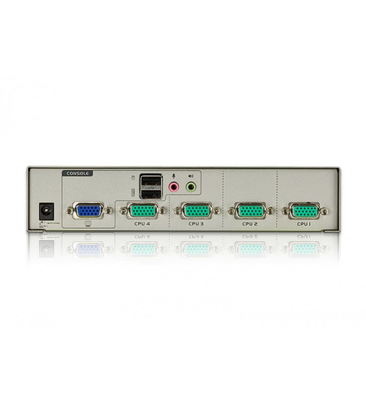 ATEN CS74U-A7 CS74U 4-Port USB KVM Switch with audio 4x Cables Set Non-powered