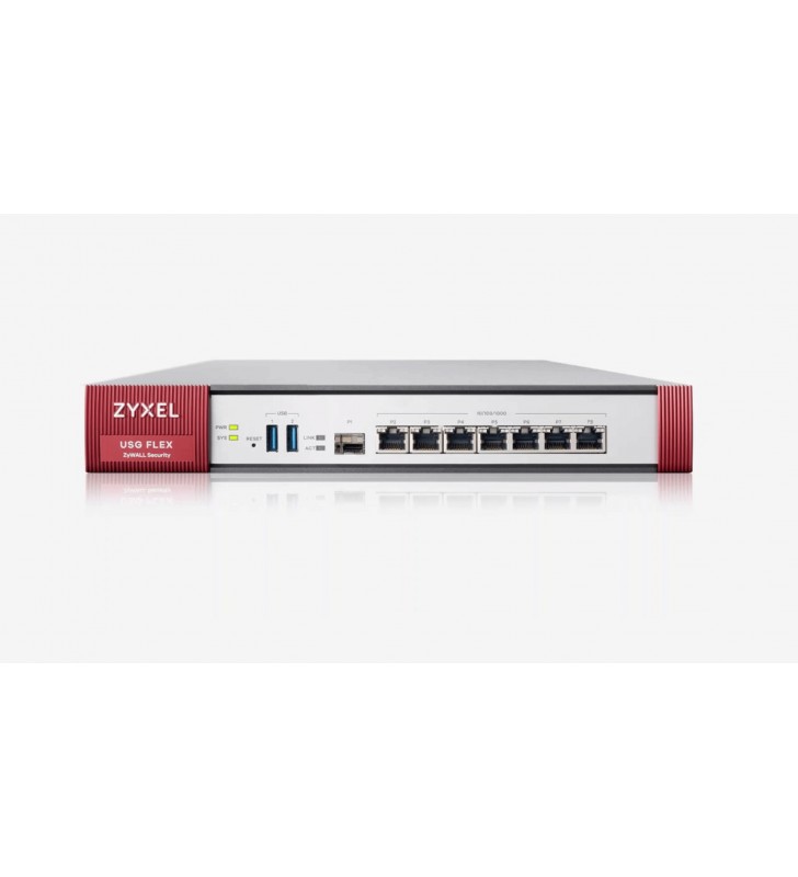 Zyxel | USGFLEX200-EU0101F|USG Flex 200| Porturi 1 x 10/100/1000 WAN |2 X USB| 2 x SFP| 4 x 10/100/1000 LAN/DMZ | Numar conexiuni VPN 60| Rackmount|1800 Mbps SPI Firewall Throughput | VPN| Firewall | Console DB9