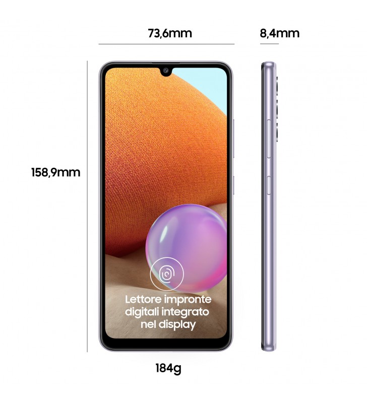 Samsung Galaxy A32 DS Lavender LTE/6.4''/OC/4GB/128GB/20MP/64MP+8MP+5MP+5MP/5000mAh