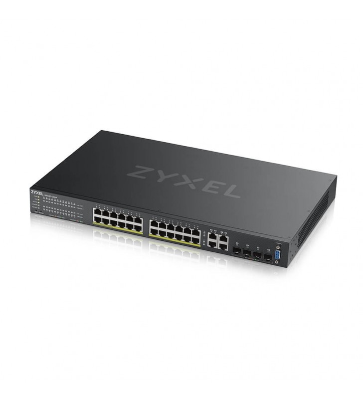 Zyxel | GS2220-28 |24 x 10/100/1000 Mbit/s| 4 x SFP COMBO | Layer 2| Full Management |POE| Montabil in rack | Bundle licenta 1 an Nebula Cloud