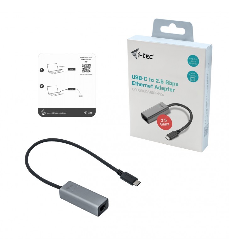 I-TEC USB-C 2.5GBPS LAN ADAPTER/I-TEC USB-C METAL ETHERNET