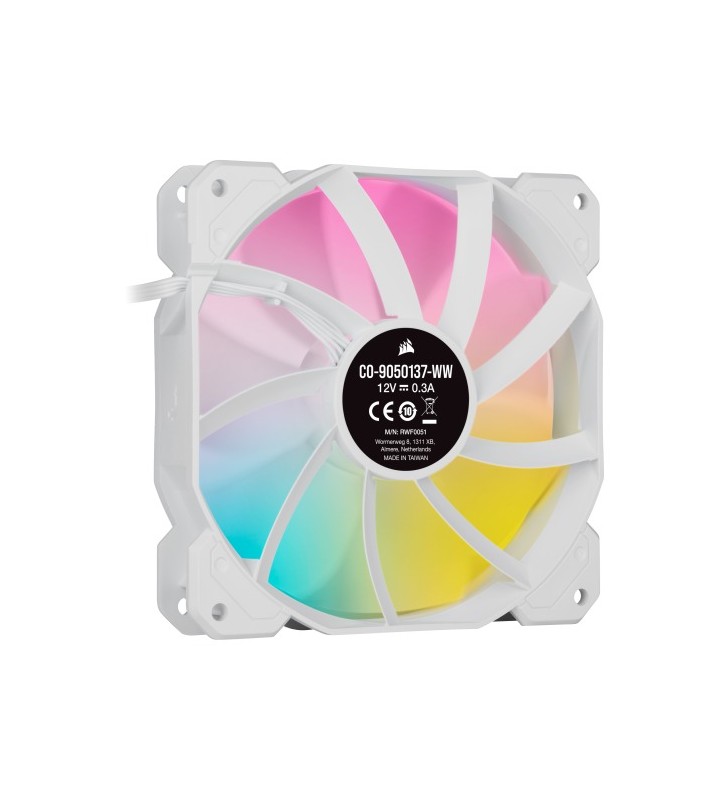 CORSAIR SP120 RGB ELITE White 120mm RGB LED Fan with AirGuide Triple Pack