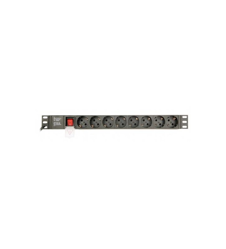 GEMBIRD EG-PDU-014-C14 8 Schuko sockets 1U 16A C14 plug 3 m cable