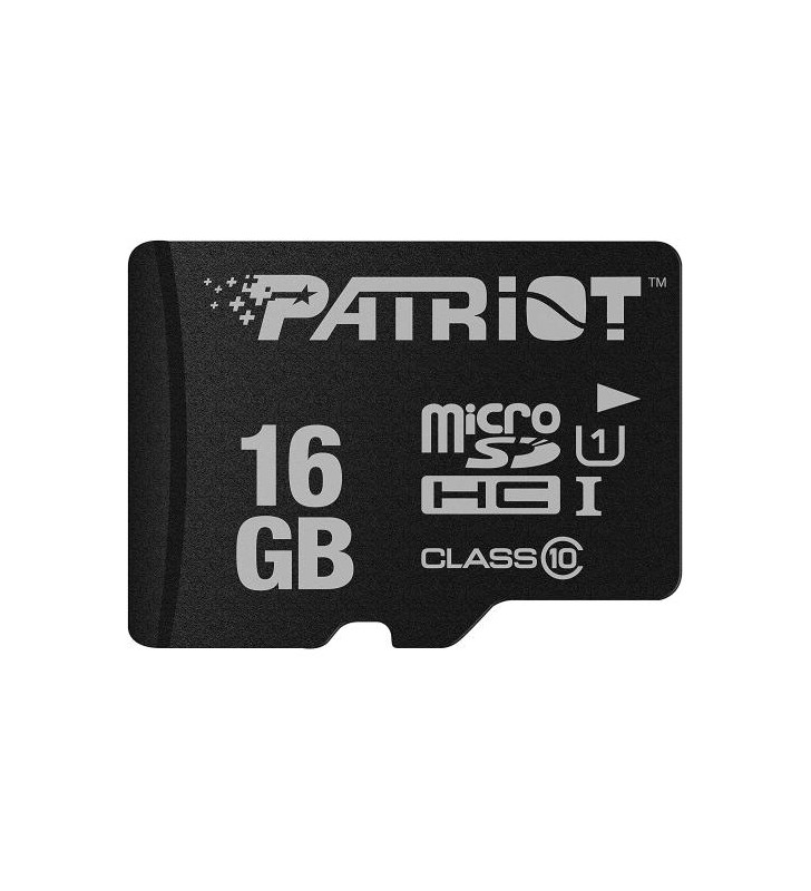 CARD MicroSD PATRIOT, 16 GB, MicroSDHC, clasa 10, standard UHS-I U1, "PSF16GMDC10"