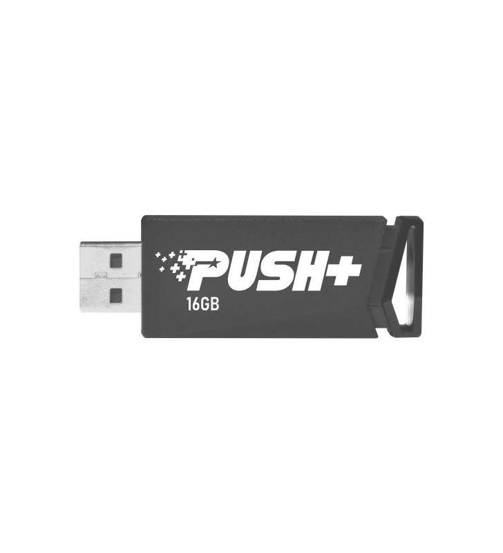 MEMORIE USB 3.2 PATRIOT PUSH+,  16 GB, profil mic, negru, "PSF16GPSHB32U" (include TV 0.02 lei)