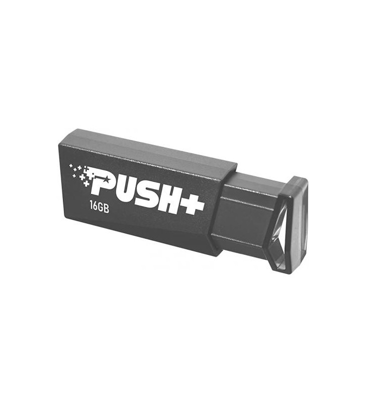 MEMORIE USB 3.2 PATRIOT PUSH+,  16 GB, profil mic, negru, "PSF16GPSHB32U" (include TV 0.02 lei)