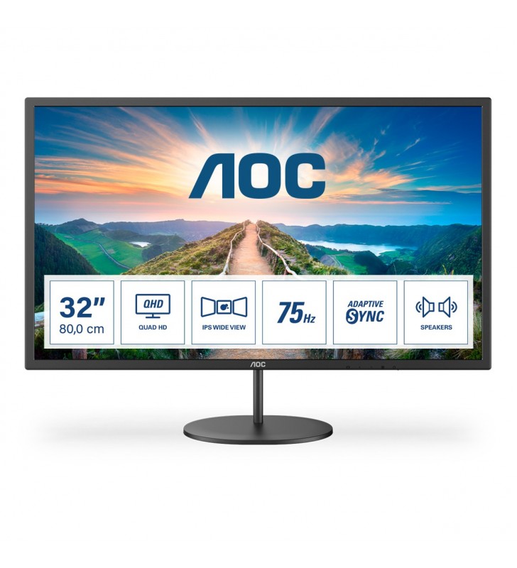 AOC Q32V4 31.5inch IPS with QHD resolution monitor HDMI DisplayPort