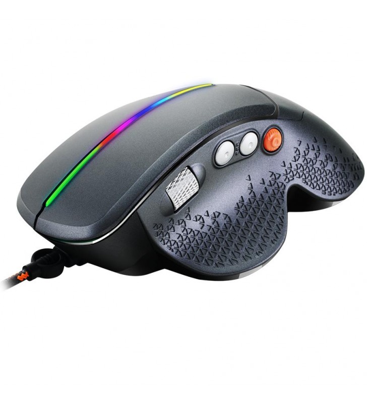 Wired High-end Gaming Mouse with 6 programmable buttons, sunplus optical sensor, 6 levels of DPI and up to 6400, 2 million times