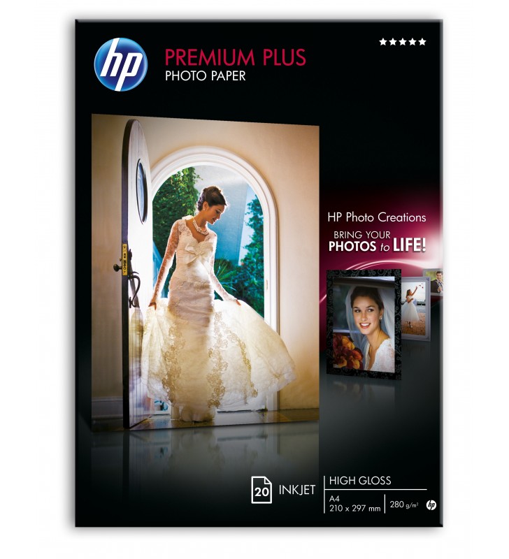HP Premium Plus High-gloss Photo Paper-20 sht/A4/210 x 297 mm C6832A