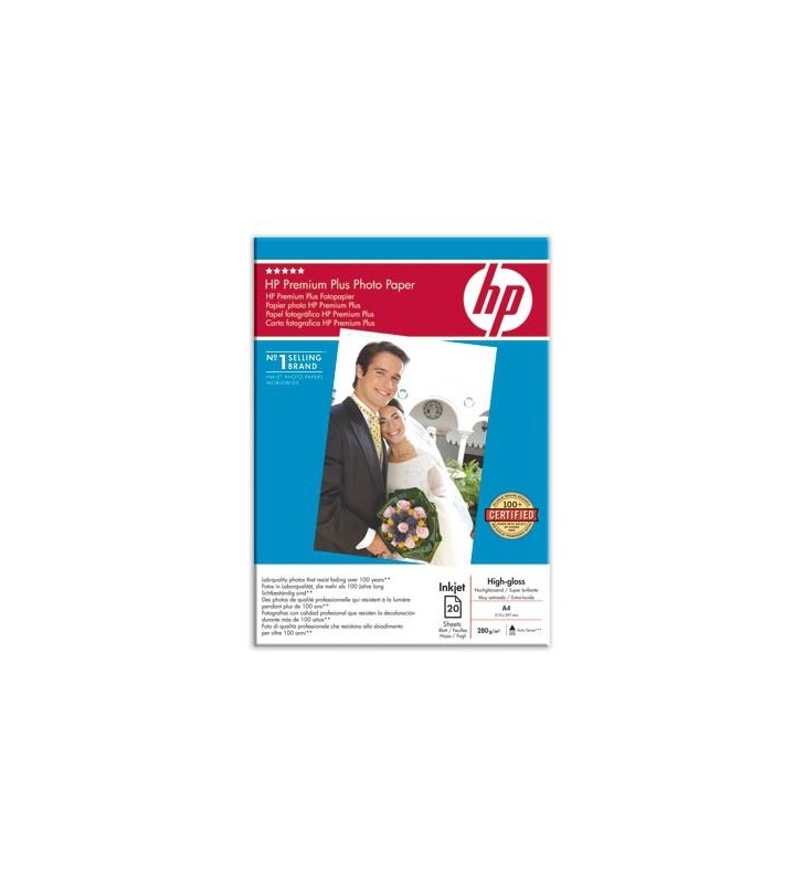 HP Premium Plus High-gloss Photo Paper-20 sht/A4/210 x 297 mm C6832A