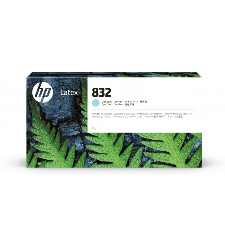 HP 832 1L LT CYAN LATEX INK/CARTRIDGE