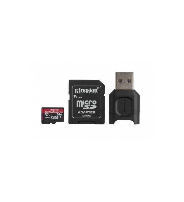 KINGSTON 256GB microSDXC React Plus SDCR2 w/Adapter + MLPM Reader