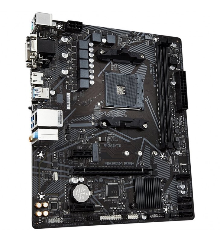 Gigabyte Main Board Desktop A520M S2H ( AMD A520, 2xDDR4, D-Sub/DVI-D/ HDMI, 1xPCI x16, 2xPCIx1, M.2, 4xSATA , mATX)