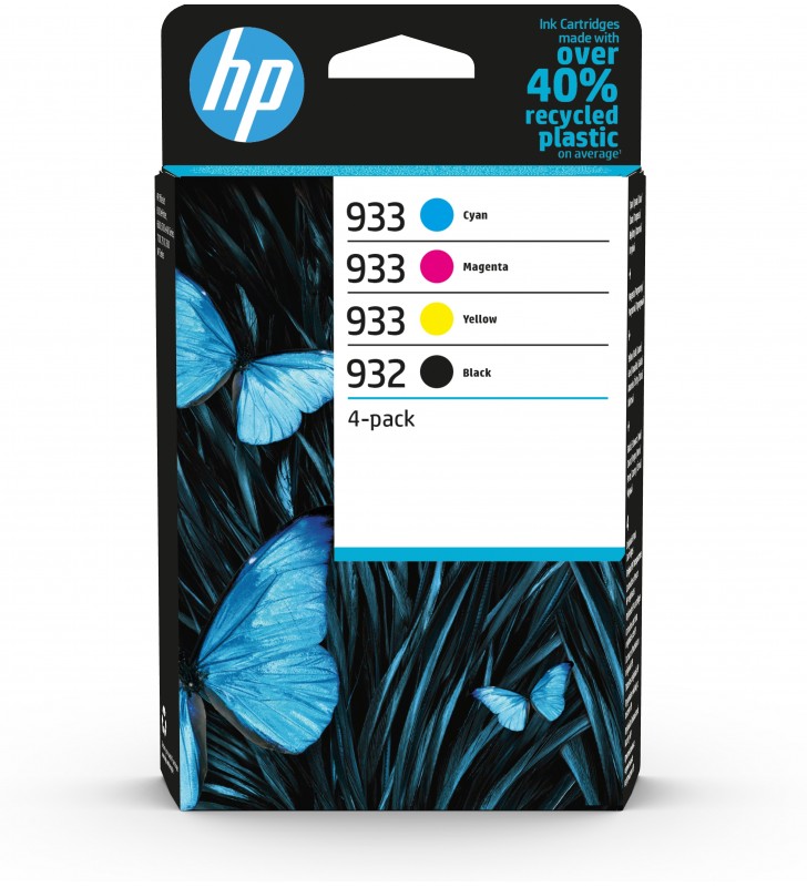 HP 932 BLACK / 933 CMY ORIGINAL/INK CARTRIDGE 4-PACK
