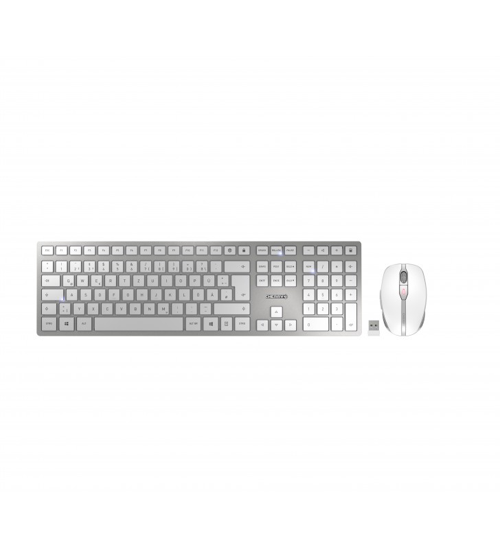 CHERRY DW 9100 SLIM/KEYBOARD AND MOUSE SET WHITE SIL