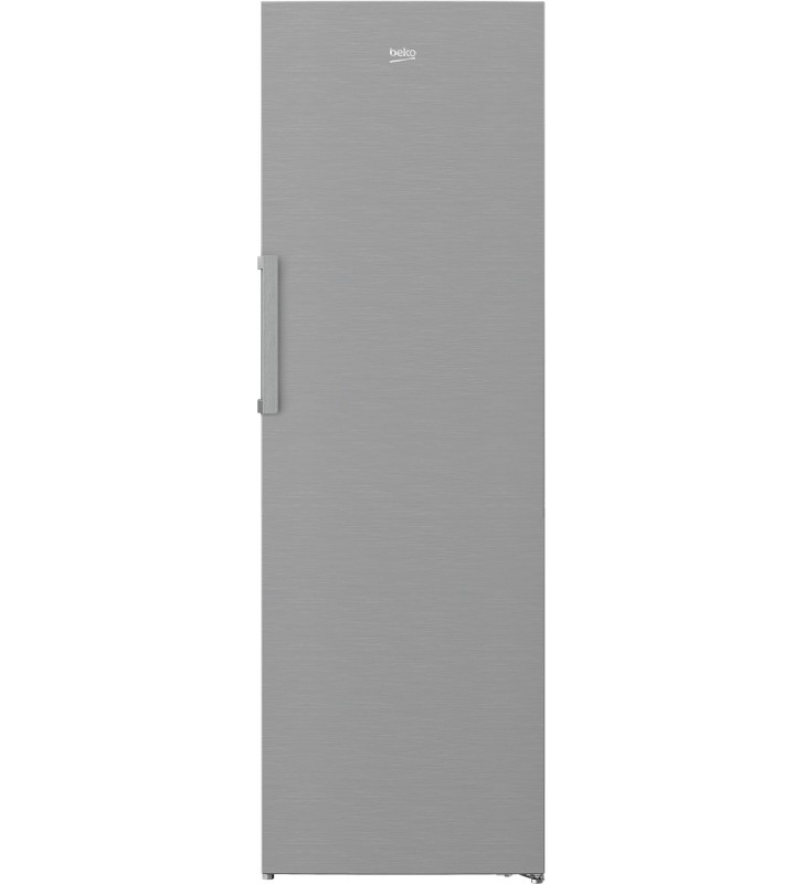 Congelator vertical Beko, tehnologie NoFrost, vol. brut 312 l (util 282 l), clasa energetica F, congelare rapida, 8 compartimente din care 2 congelare rapida, dimensiuni 185.0x59,5x65,5 (HxLxA, cm), Metal Look