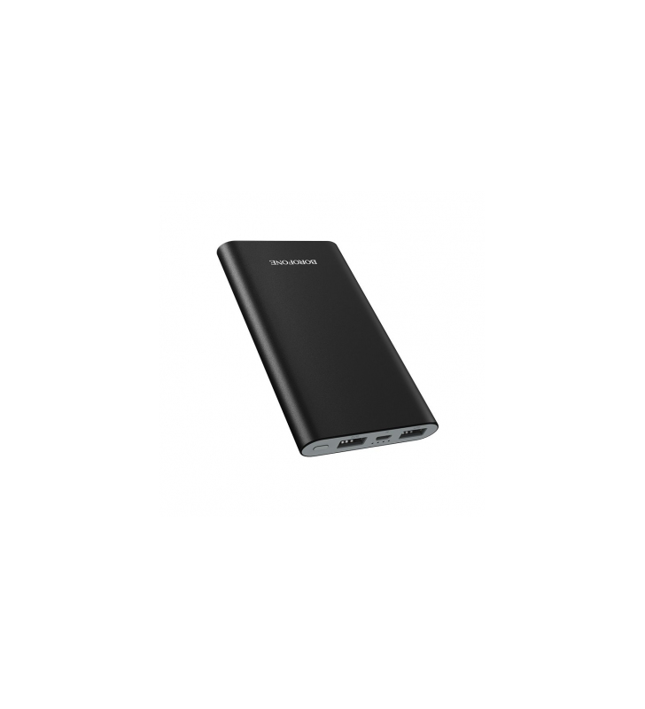 Baterie Externa Powerbank Borofone Metal Edition BT19, 10000 mA, 2 x USB, Neagra